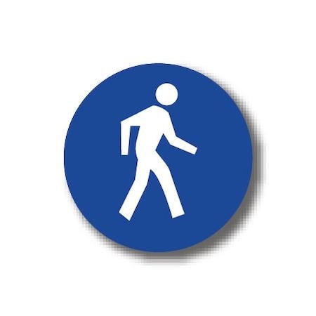 Ergomat 12in CIRCLE SIGNS - Pedestrian Traffic DSV-SIGN 144 #1585 -UEN